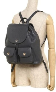 Coach Genuine Soft Pebbled Leather Billy Turnlock Full Size Backpack *flaws* - Bild 1 von 20