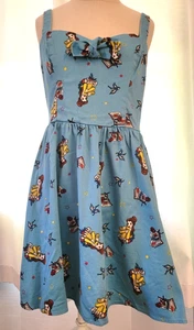 Vestido Disney Belle Adulto Mujer Talla Mediana Algodón Estilo Pin Up - Imagen 1 de 11