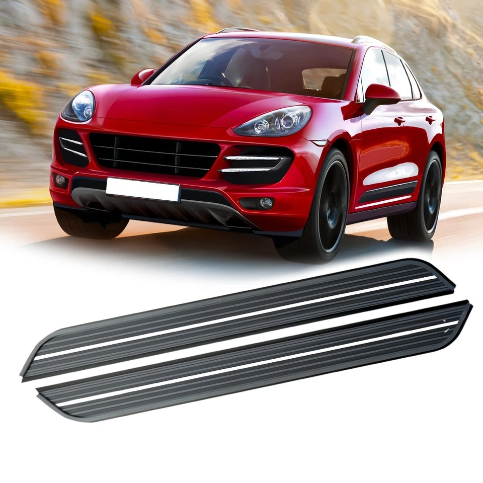 Pedal de peldaño lateral fijo para puerta Porsche Macan 2014-2024 2025 2 piezas Foto 1 de 4