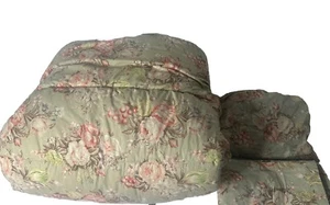 3 Pc Vintage Ralph Lauren Charlotte Floral Twin Comforter Flat Fitted Sheet Set - Picture 1 of 9