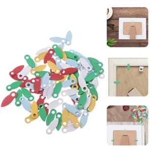 100 Stück Fotorahmen Rückseite Clips Bilderrahmen Befestigungen Fotorahmen Aufhängen Knopf - Bild 1 von 12