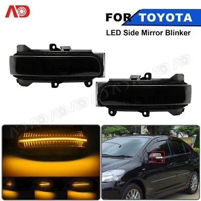 Luces de señal de giro dinámicas LED espejo lateral para 06-11 Toyota Camry 08-12 Vios Foto 1 de 4