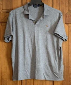 Herren Polo Ralph Lauren grau Baumwolle Etikett Größe XL klassische Passform - Bild 1 von 4