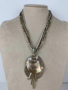 Chico’s Gold & Silver Strand Pendant Necklace  - Picture 1 of 6