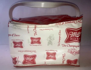 Enfriador de cerveza acolchado suave vintage Miller High Life años 70-80 casi nuevo 9,5 x 6 - Imagen 1 de 9