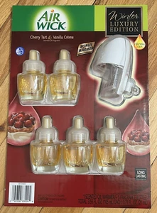 Air Wick Cherry Tart & Vanilla Creme Fragrance Oil W/ Warmer DISCONTINUED NEW! - Picture 1 of 7