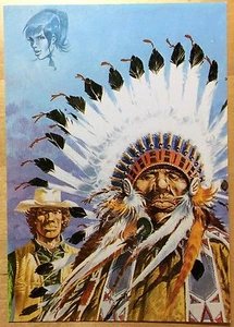 COMANCHE Les guerriers du désespoir Carte postale Hermann CP n°35 1984 État neuf - Picture 1 of 2