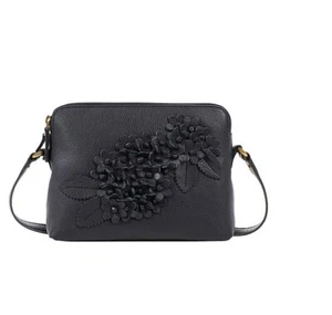 Clever Carriage Handcrafted Leather Floral Crossbody RET $280 - Picture 1 of 11