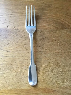 ANTIQUE SOLID SILVER PAUL STORR DESSERT FORK LONDON 1810, FIDDLE PATTERN - Image 1 of 3