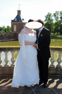 schönes Brautkleid aus chiffon in der Farbe Ivory Größe 50 52 - Bild 1 von 3