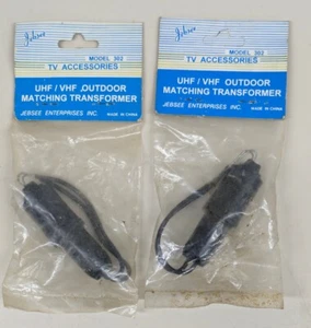 Jebsee Pair VHF/UHF OUTDOOR MATCHING TRANSFORMER 300/75 OHM ANTENNA ADAPTER (2) - Picture 1 of 5
