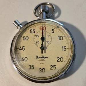 Vintage Men's "HANHART" 3-Stone 1/5 Mechanical Germans 3Jew StopWatch Stopwat... - Picture 1 of 17