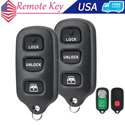 2 For Toyota Sequoia 2002 2003 2004 2005 2006 2007 2008 Remote Key Fob HYQ12BBX - Image 1 of 4
