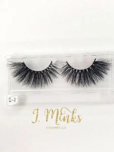 3 Pairs 25mm Real Mink Eyelashes J. MINKS COSMETICS Long Natural Pestañas - Picture 1 of 2
