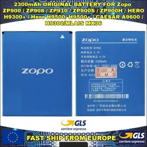 BATTERY ZOPO BT95S ZP900 ZP908 ZP910 ZP900S ZP900H HERO H9300+ MLAIS MX36 ITA - Imagen 1 de 1