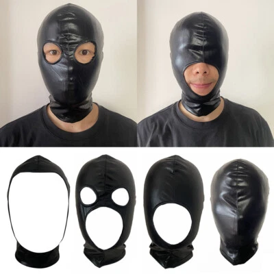 Adults Full Face Mask Headgear Head Cover Open Mouth Eye Cosplay Accessories - Image 1 of 4