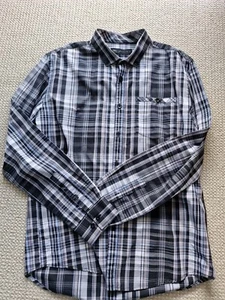 Blaq Premium Large Mens Grey Striped Shirt - Picture 1 of 24