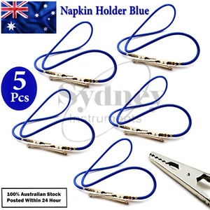 X5 Dental Silicone Bib Clip Holder Blue Patient Crocodile Clip Laboratory Tools - Picture 1 of 3