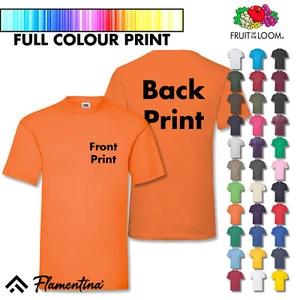 Personalised Mens Crew Neck T-Shirt Short Sleeve Work Top Custom Printed Tshirt - Picture 1 of 18