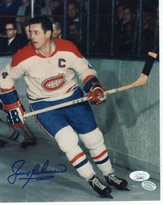 JEAN BELIVEAU SIGNED COLOR 8 x 10 PHOTO MONTREAL CANADIANS - JSA COA - Picture 1 of 2