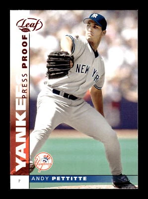 2002 Leaf Baseball #88 Andy Pettitte Press Proof Red New York Yankees - Image 1 of 2
