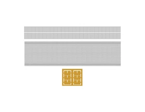 Juego de 5 andenes H0 Modusteck 75,2 mm para vía C con sistema de guía ciega - Imagen 1 de 1
