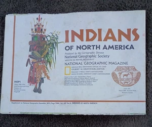 ⫸ 1972-12 Diciembre Indios de América del Norte Póster Mapa National Geographic - A3 - Imagen 1 de 24