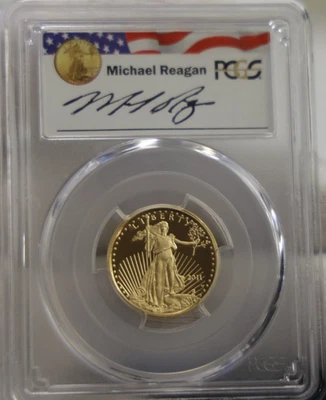 2011 W US Proof Gold Eagle 1/4 oz $10 PCGS PR69DCAM Reagan Series - Imagem 1 de 2