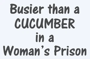 Busier Than A Cucumber Decal Sticker For Ford Chevy Dodge JDM Honda Mazda Truck - Picture 1 of 5