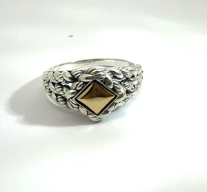 JAI Ring Sterlingsilber 14 Karat Gelbgold Größe 10 - Bild 1 von 6