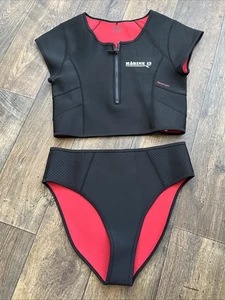 Ladies Front Zipped Swimming Costume Size 16 Wetsuit Fabric - Picture 1 of 2
