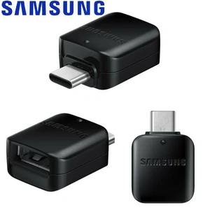 3 Pack Samsung OEM On-The-Go OTG (USB) to (USB-C) Adapter - Glossy Black - Picture 1 of 4
