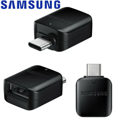 3 Pack Samsung OEM On-The-Go OTG (USB) to (USB-C) Adapter - Glossy Black - Image 1 of 4