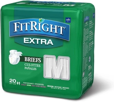 Pañales para adultos, absorción extra pesada, M (tamaño de cintura 32 pulgadas-44 pulgadas), 80 unidades Foto 1 de 4