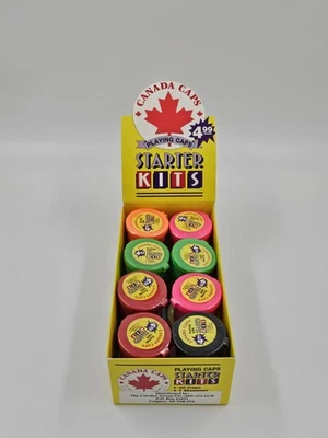 POGS/MILKCAPS CANADA CAPS STARTER KITS BOX WITH 16 STARTER POG KITS IN CANISTERS - Image 1 of 4