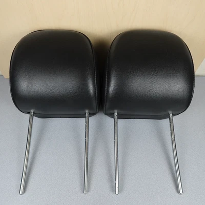 2008-2010 Chrysler 300 Front Headrests Set Pair Left Right Black Leather OEM - Image 1 of 4