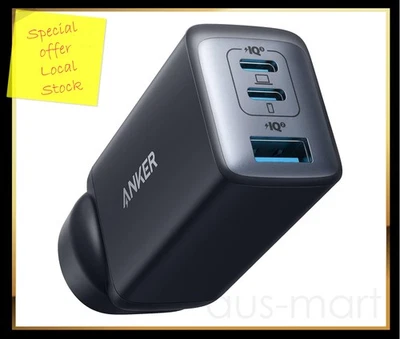 Anker USB C Charger Adapter 65W 3-Port Up to 3 Device Fast Charging Wall Charger - image 1 of 4