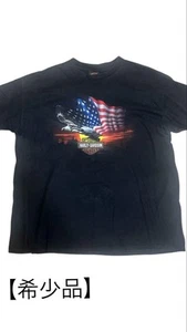 Harley-Davidson Eagle Vintage T-Shirt 90s USA Size2X Black Good Condition HN5422 - Picture 1 of 11