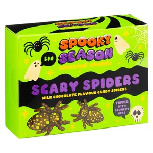 Spooky Season Halloween Milk Chocolate Scary Spiders With Crunchy Bites 52g - Picture 1 of 7
