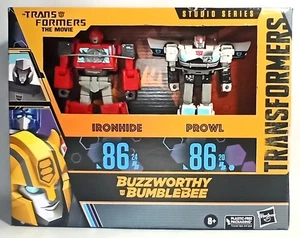 HASBRO TRANSFORMERS BUZZWORTHY BUMBLEBEE STUDIO IRONHIDE & PROWL SET SEALED - Picture 1 of 19