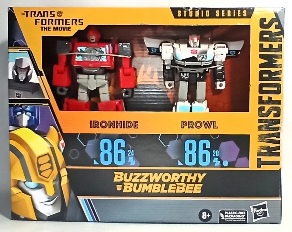 HASBRO TRANSFORMERS BUZZWORTHY BUMBLEBEE STUDIO IRONHIDE & PROWL SET SEALED - Image 1 of 4