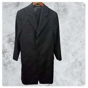 Michael Kors Men’s Coat sz 40R Overcoat Wool Black  - Picture 1 of 9