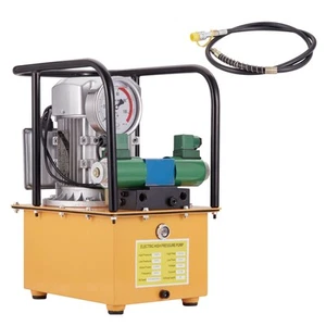 Electric Driven Hydraulic Pump Double Acting Solenoid Valve Power W/Pedal Switch - Picture 1 of 6