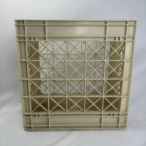 Stackable Plastic LP Record Vinyl Storage Crate Tan/Beige 14”x14”x7” - Foto 1 di 8