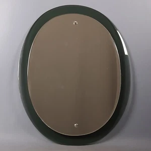 Specchio Ovale Vetro Fumè Veca Made In Italy Modernariato Collezione Anni ‘70 - Imagen 1 de 15
