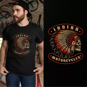 Indian Motorcycle, T Shirt, Mens, Womens, Biker, Design T Shirts, Casual Wear. - Picture 1 of 3