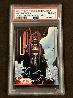 PSA 8 1992 Topps Bram Stoker's Dracula Art Puzzle Vlad The Impaler #1 Graded - Image 1 of 3