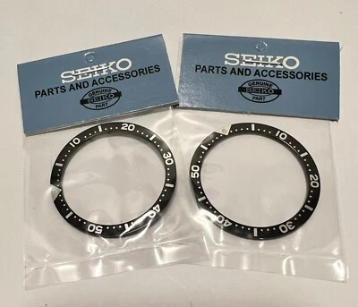 HARAJUKO Seiko 1 pieza. Inserto de bisel NEGRO NUEVO A.M. para Diver’s 6105, 6306, 6309, 7002, 7S26