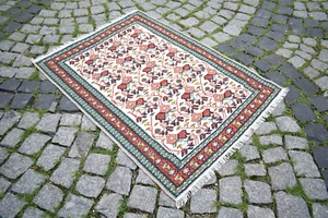 Senneh Rug 33'' x 45'' Natural Colors Oriental Senneh Rug Wool Kilim Small Rug - Picture 1 of 15