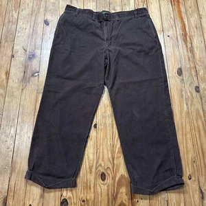 VTG Eddie Bauer Corduroy Pants Mens 44x30 Brown Cotton Straight Leg Fit 90s - Picture 1 of 14